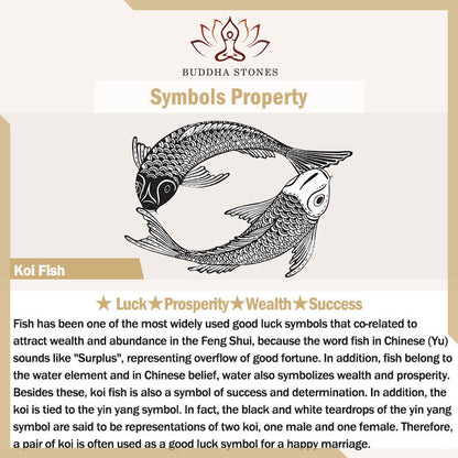 Buddha Stones 999 Sterling Silver Lucky Koi Fish Protection Rope Bracelet