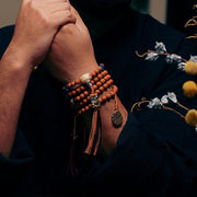 Buddhazens Tibet Bodhi Seed 108 Mala Beads Wisdom Peace Bracelet Necklace Mala Bracelet BS 14