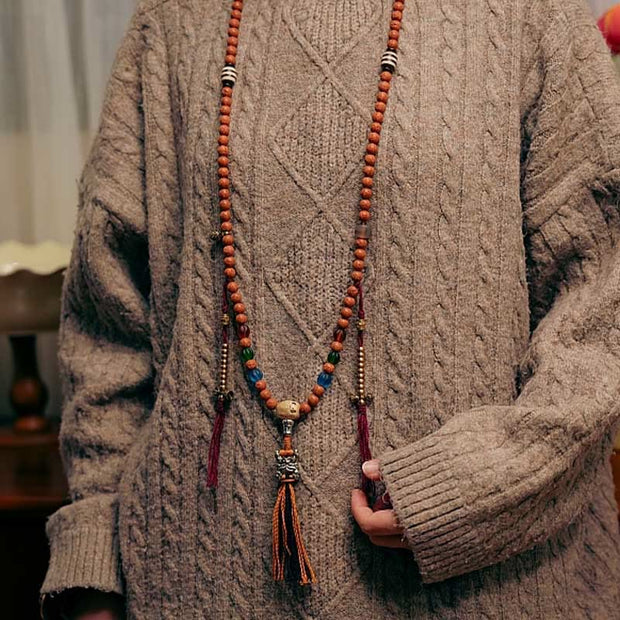 Buddhazens Tibet Bodhi Seed 108 Mala Beads Wisdom Peace Bracelet Necklace Mala Bracelet BS 9