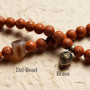 Buddhazens Tibet Bodhi Seed 108 Mala Beads Wisdom Peace Bracelet Necklace Mala Bracelet BS 18