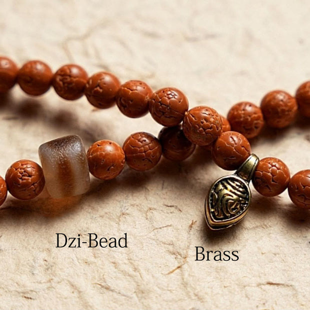 Buddhazens Tibet Bodhi Seed 108 Mala Beads Wisdom Peace Bracelet Necklace Mala Bracelet BS 18