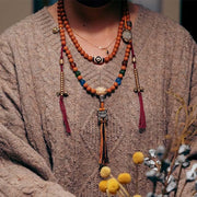 Buddhazens Tibet Bodhi Seed 108 Mala Beads Wisdom Peace Bracelet Necklace Mala Bracelet BS 11