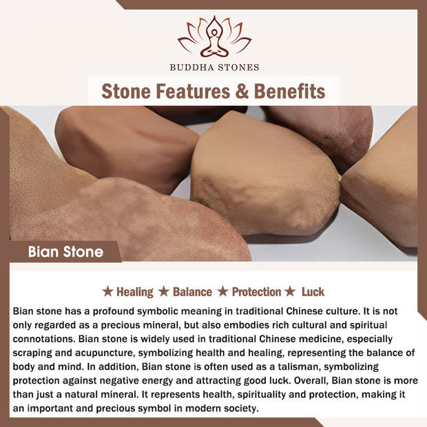 Buddhazens 108 Mala Beads Bian Stone Healing Bracelet Mala Bracelet BS 5