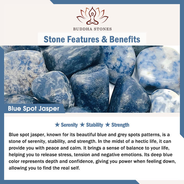 Buddhazens 108 Mala Beads Natural Green Aventurine Blue Spot Jasper Indian Agate Green Tassel Luck Bracelet