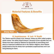 Buddhazens Tibet 108 Mala Beads Chinese Zodiac Natal Buddha Natural Sheep Horn Wealth Bracelet Mala Bracelet BS 5