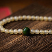 Buddhazens Tibet 108 Mala Beads Chinese Zodiac Natal Buddha Natural Sheep Horn Wealth Bracelet Mala Bracelet BS 13