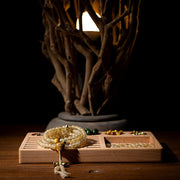 Buddhazens Tibet 108 Mala Beads Chinese Zodiac Natal Buddha Natural Sheep Horn Wealth Bracelet Mala Bracelet BS 17