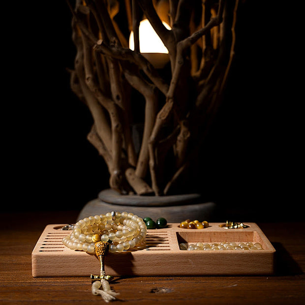 Buddhazens Tibet 108 Mala Beads Chinese Zodiac Natal Buddha Natural Sheep Horn Wealth Bracelet Mala Bracelet BS 17