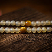 Buddhazens Tibet 108 Mala Beads Chinese Zodiac Natal Buddha Natural Sheep Horn Wealth Bracelet Mala Bracelet BS 18