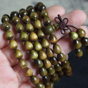Buddhazens 108 Mala Teardrop Beads Natural Phoebe Zhennan Wood Protection Bracelet Mala Bracelet BS 2