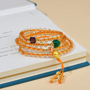 Buddhazens 108 Mala Beads Citrine Happiness Bracelet Mala Bracelet BS 2