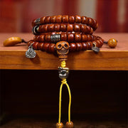 Buddhazens Tibet 108 Beads Bone Beads Dzi Bead Strength Mala