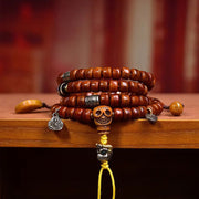 Buddhazens Tibet 108 Beads Bone Beads Dzi Bead Strength Mala