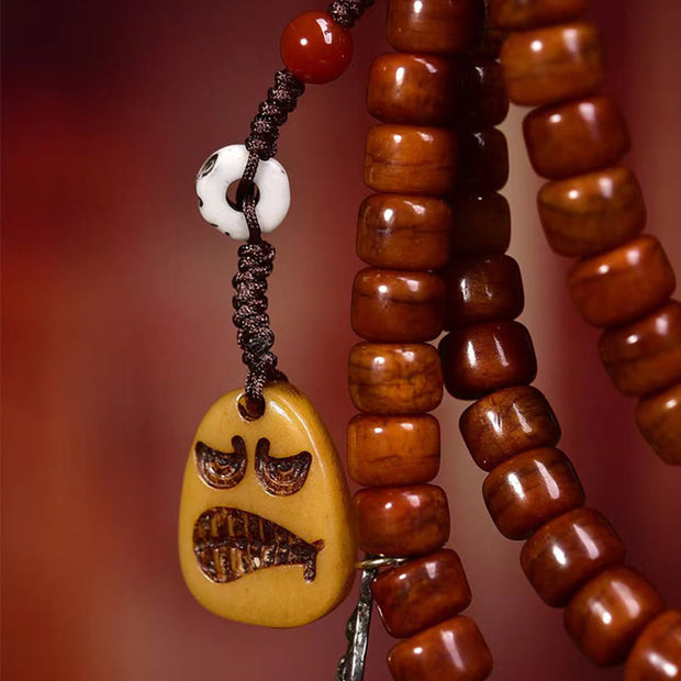 Buddhazens Tibet 108 Beads Bone Beads Dzi Bead Strength Mala