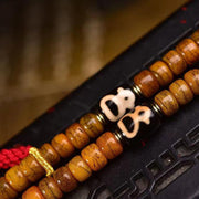 Buddhazens Tibetan 108 Beads Camel Bone Luck Tassel Mala
