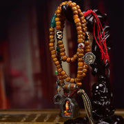 Buddhazens Tibetan 108 Beads Camel Bone Luck Tassel Mala