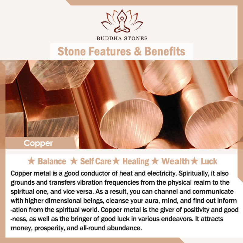 Buddha Stones Copper Rose Flower Adjustable Self Care Ring