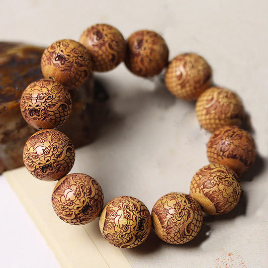FREE Today: Protection and Healing Carving Sandalwood Dragon Bracelet