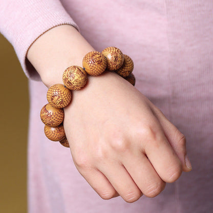 FREE Today: Protection and Healing Carving Sandalwood Dragon Bracelet