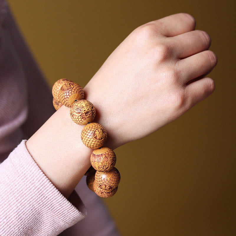 FREE Today: Protection and Healing Carving Sandalwood Dragon Bracelet