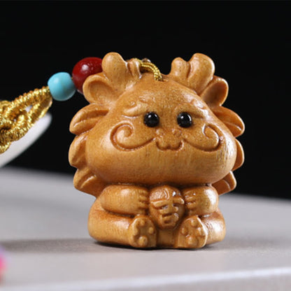 FREE Today: Healing and Calm Sandalwood 12 Chinese Zodiac Colorful Tassel Accessories Keychain