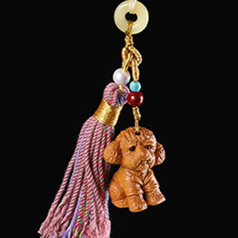 FREE Today: Healing and Calm Sandalwood 12 Chinese Zodiac Colorful Tassel Accessories Keychain