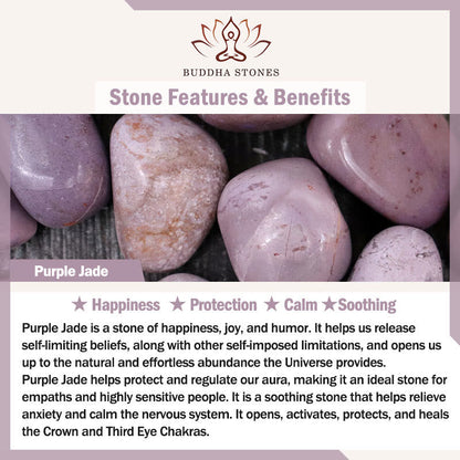 FREE Today: Positive Protection Tourmaline Purple Jade Aquamarine Copper Coin Double Wrap Bracelet