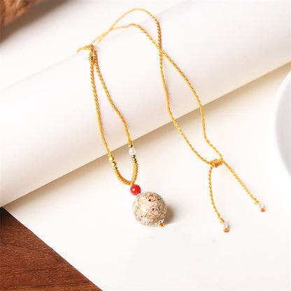 FREE Today: Peace and Calm Ebony Wood Venus Aurora Bead Lacquer Craft Necklace Pendant