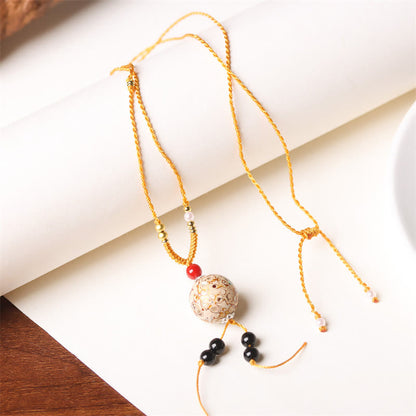 FREE Today: Peace and Calm Ebony Wood Venus Aurora Bead Lacquer Craft Necklace Pendant