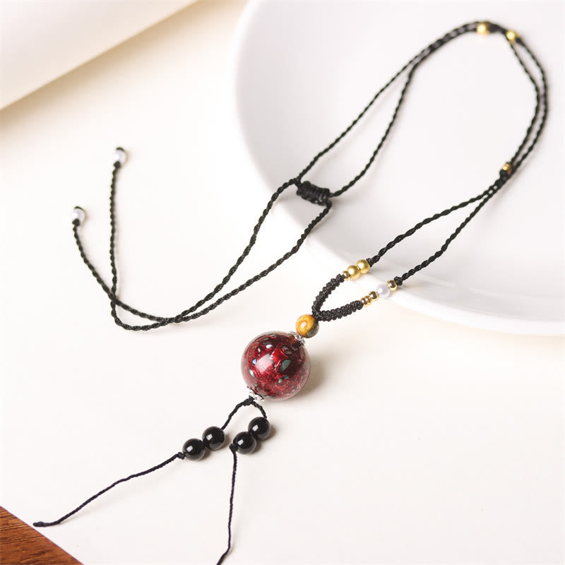 FREE Today: Peace and Calm Ebony Wood Venus Aurora Bead Lacquer Craft Necklace Pendant