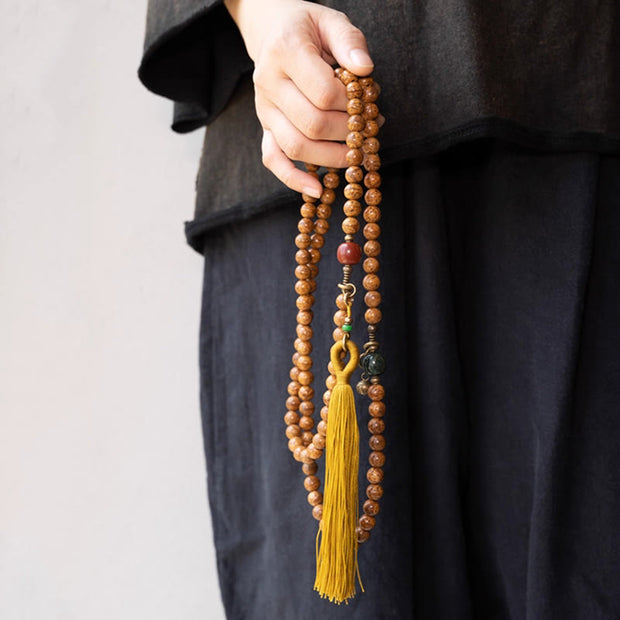 Buddhazens 108 Mala Beads Bodhi Seed Wisdom Peace Tassel Bracelet - image 4