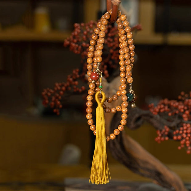 Buddhazens 108 Mala Beads Bodhi Seed Wisdom Peace Tassel Bracelet - image 2