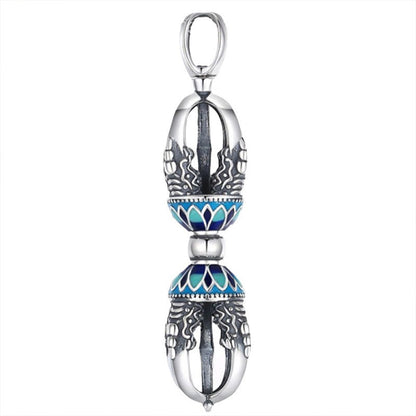 Buddha Stones Tibetan Copper Vajra Dorje Spiritual Power Necklace Pendant