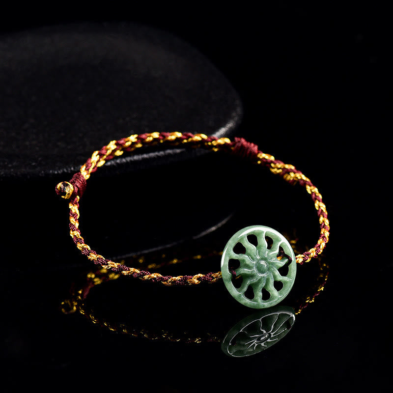 FREE Today: Prosperity and Abundance Jade Sun Braided Rope Bracelet