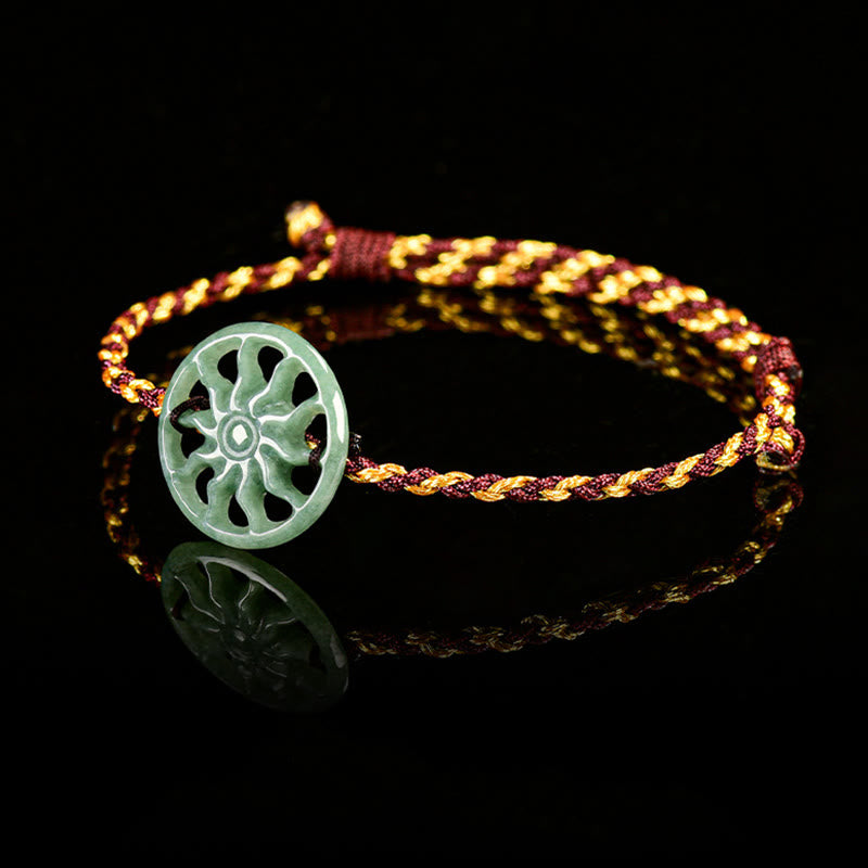 FREE Today: Prosperity and Abundance Jade Sun Braided Rope Bracelet