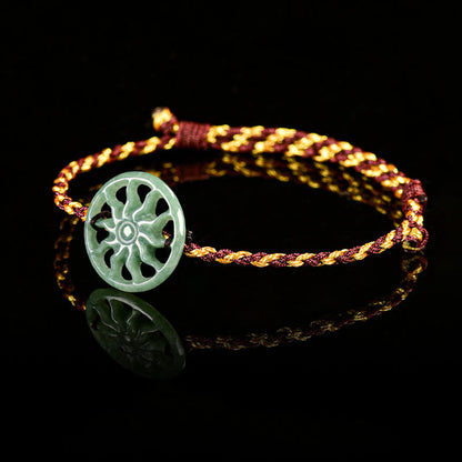 FREE Today: Prosperity and Abundance Jade Sun Braided Rope Bracelet