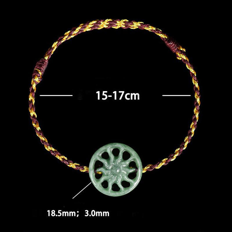 FREE Today: Prosperity and Abundance Jade Sun Braided Rope Bracelet