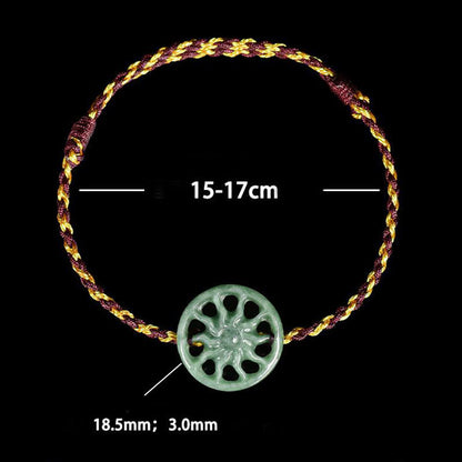 FREE Today: Prosperity and Abundance Jade Sun Braided Rope Bracelet