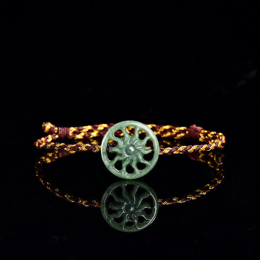 FREE Today: Prosperity and Abundance Jade Sun Braided Rope Bracelet