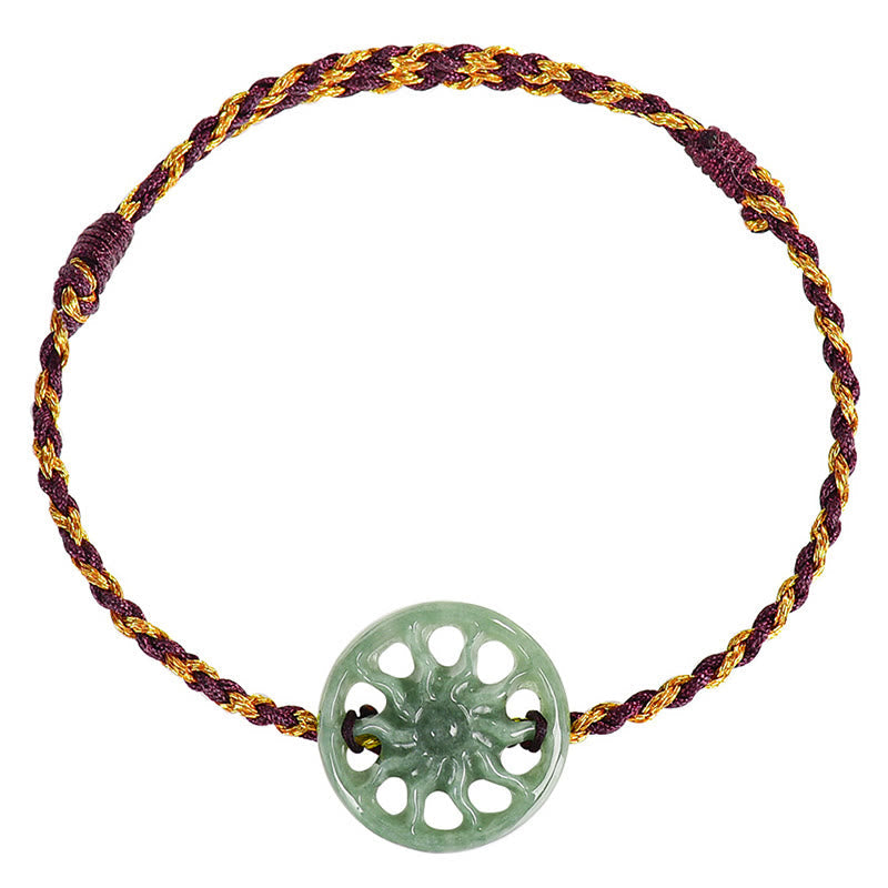 FREE Today: Prosperity and Abundance Jade Sun Braided Rope Bracelet