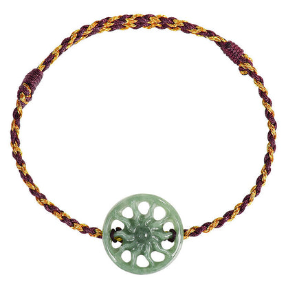 FREE Today: Prosperity and Abundance Jade Sun Braided Rope Bracelet