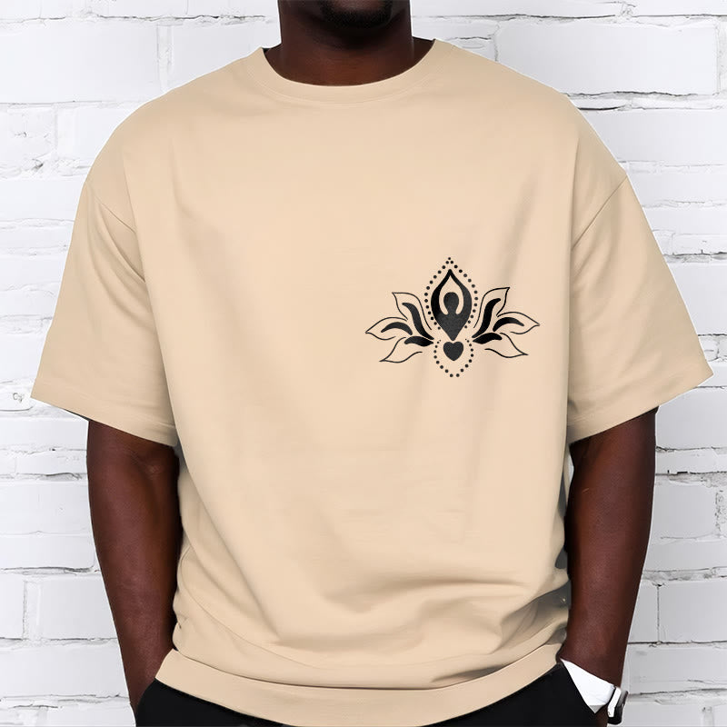 Buddha Stones Lotus Meditation Buddha Pattern Design Tee T-shirt