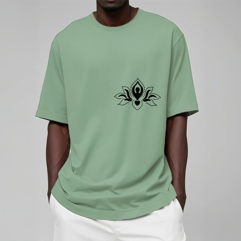 Buddha Stones Lotus Meditation Buddha Pattern Design Tee T-shirt