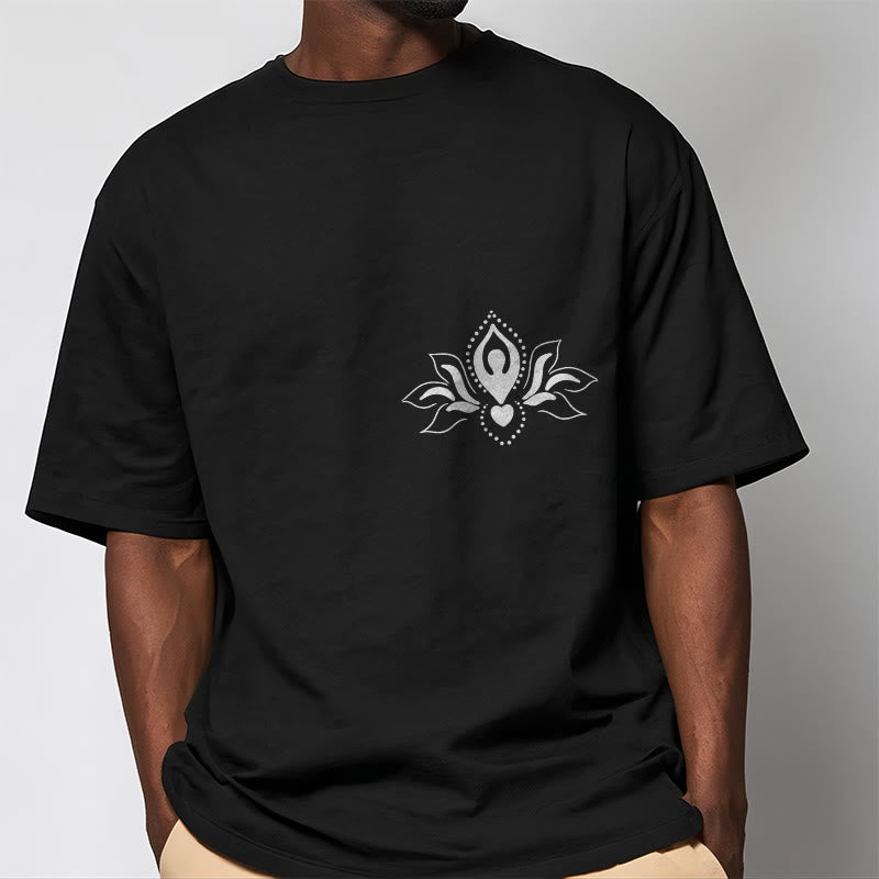 Buddha Stones Lotus Meditation Buddha Pattern Design Tee T-shirt