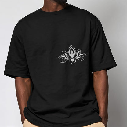 Buddha Stones Lotus Meditation Buddha Pattern Design Tee T-shirt