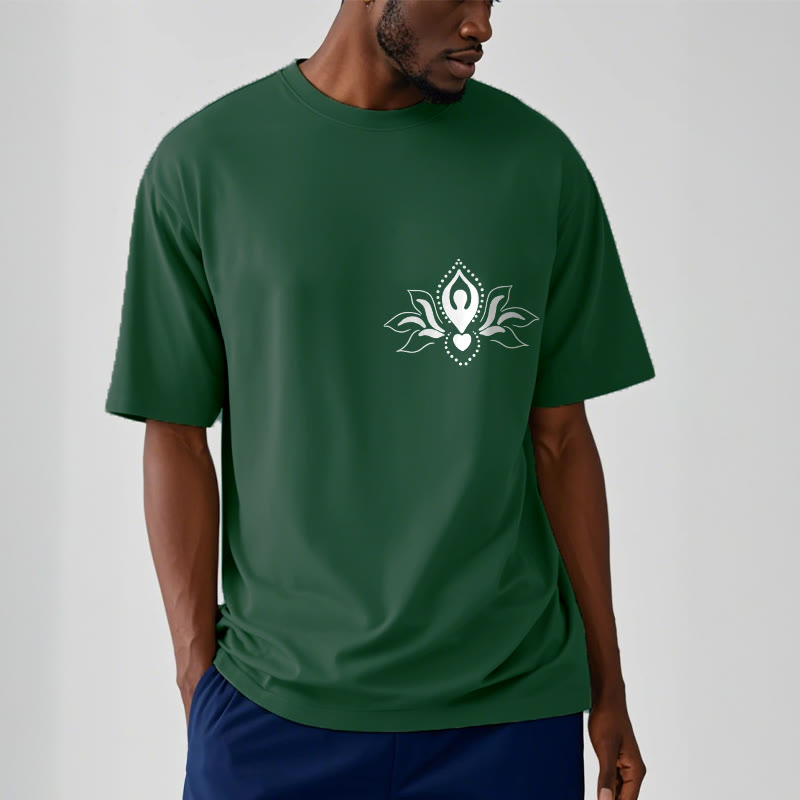 Buddha Stones Lotus Meditation Buddha Pattern Design Tee T-shirt