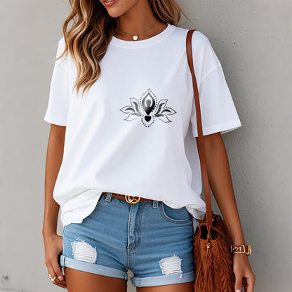 Buddha Stones Lotus Meditation Buddha Pattern Design Tee T-shirt
