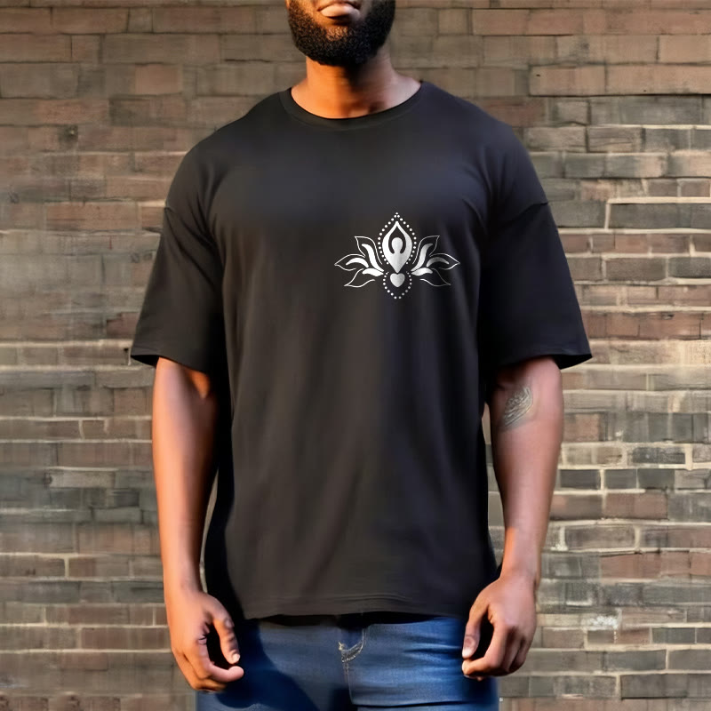 Buddha Stones Lotus Meditation Buddha Pattern Design Tee T-shirt