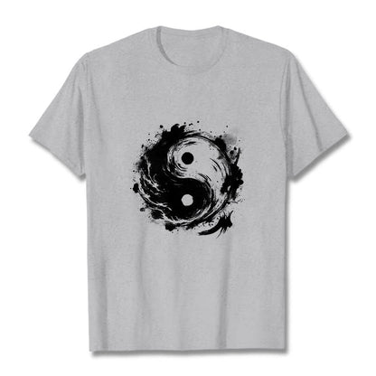 Buddha Stones Ink Yin Yang Pattern Balance Design Tee T-shirt