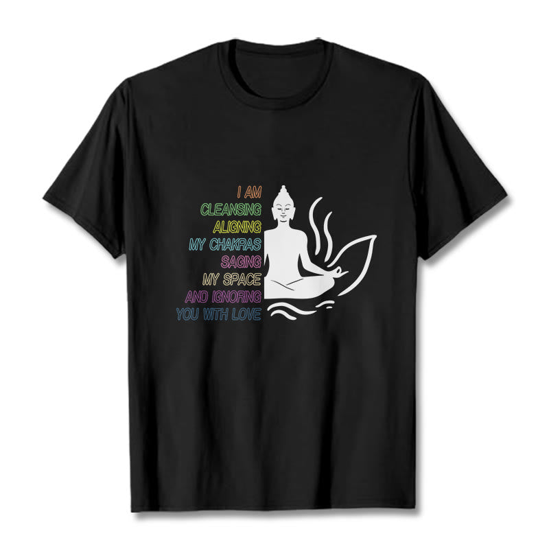 Buddha Stones Buddha Lotus Flower Meditation Design Tee T-shirt